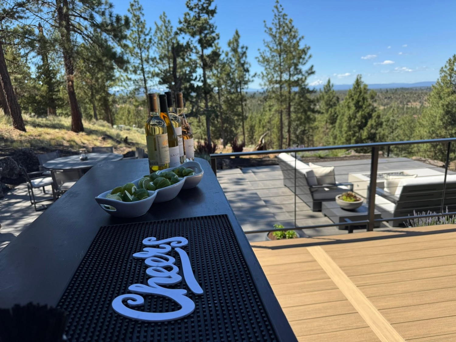 Outdoor mobile bar detail for a private Central Oregon event
