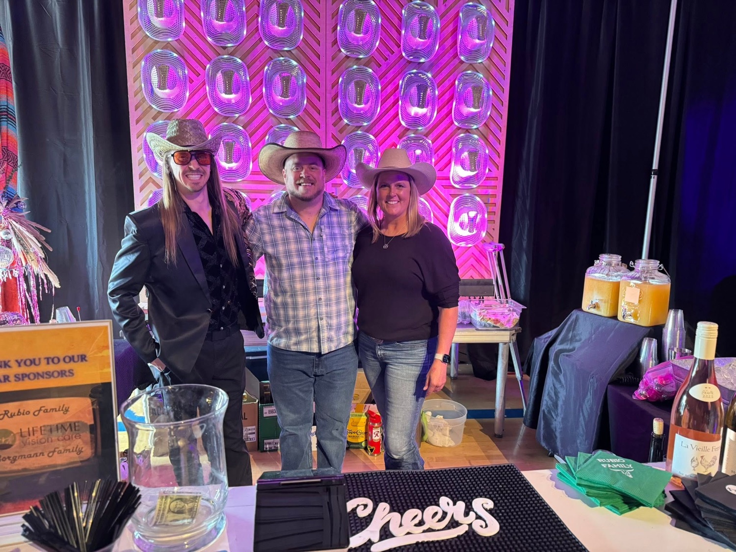 Sips event bartending team at a themed mobile bar for a Central Oregon private event